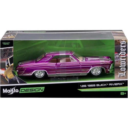 BUICK RIVIERA 1965 VIOLET 1:26 Maisto Auto Stradali Modellino