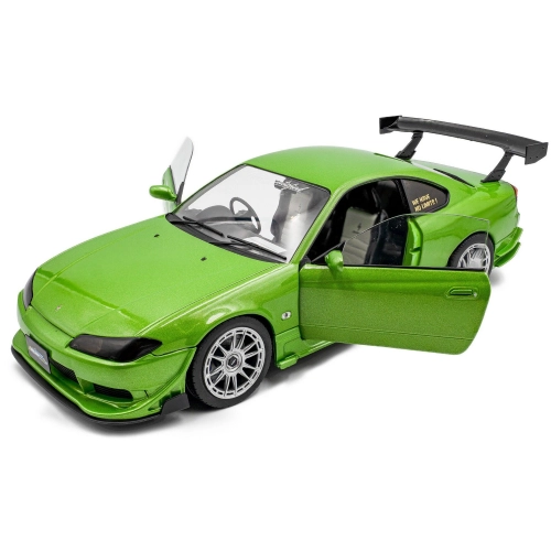 NISSAN SILVIA (S15) COUPE SPEC-R AERO 1999 METALLIC GREEN 1:18 Solido Auto Stradali Modellino