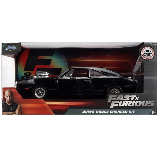 DODGE CHARGER 1970 FAST & FURIOUS GLOSSY BLACK 1:24 Jada Toys Movie Modellino