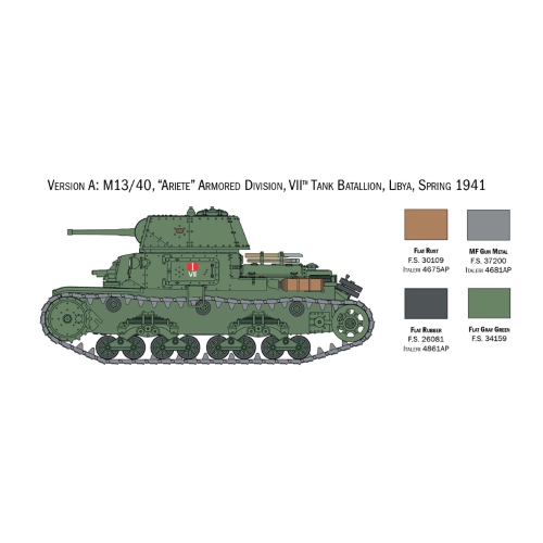 ITALIAN TANKS & SEMOVENTI KIT 1:56 Italeri Kit Mezzi Militari Modellino