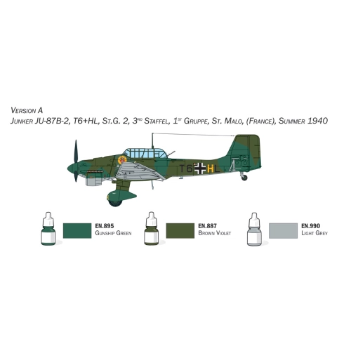 JUNKER JU-87B STUKA SET COMPLETO KIT 1:72 Italeri Kit Aerei Modellino