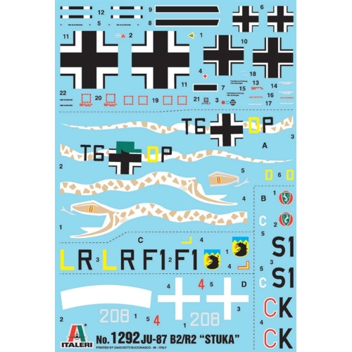 JU-87 B2/R2 STUKA KIT 1:72 Italeri Kit Aerei Modellino