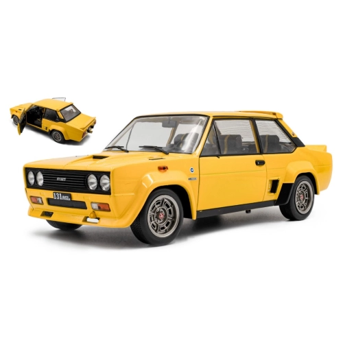 FIAT 131 ABARTH 1980 YELLOW 1:18 Solido Auto Stradali Modellino