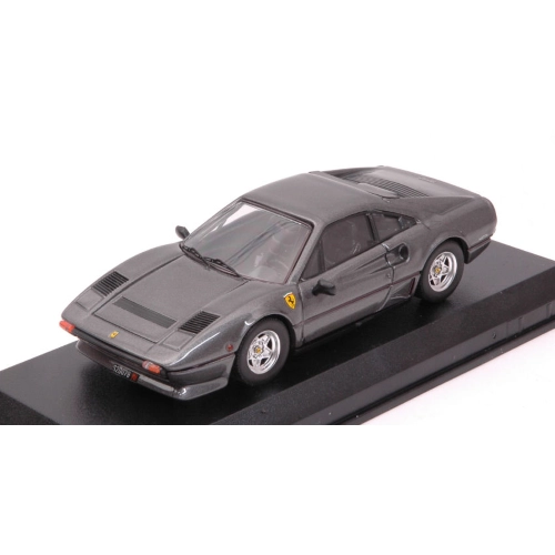 FERRARI 208 GTB TURBO 1980 GRIGIO METALLIC 1:43 Best Model Auto Stradali Modellino