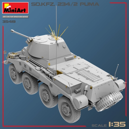 Sd.Kfz.234/2 PUMA INTERIOR KIT 35419 1:35 Miniart Kit Mezzi Militari Modellino