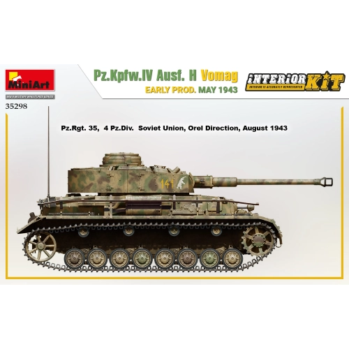 PZ.KPFW.IV AUSF.H VOMAG EARLY PRODUCTION KIT 1:35 Miniart Kit Mezzi Militari Modellino