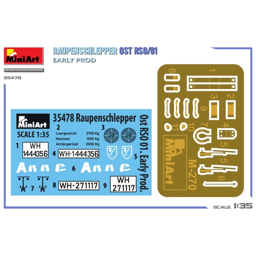 RAUPENSCHLEPPER OST RSO/01. EARLY PROD.KIT 1:35 Miniart Kit Mezzi Militari Modellino