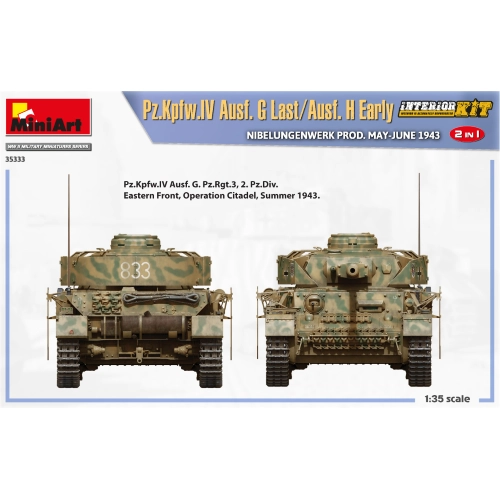 Pz.Kpfw.IV Ausf.G-LAST/H-Early KIT 1:35 Miniart Kit Mezzi Militari Modellino