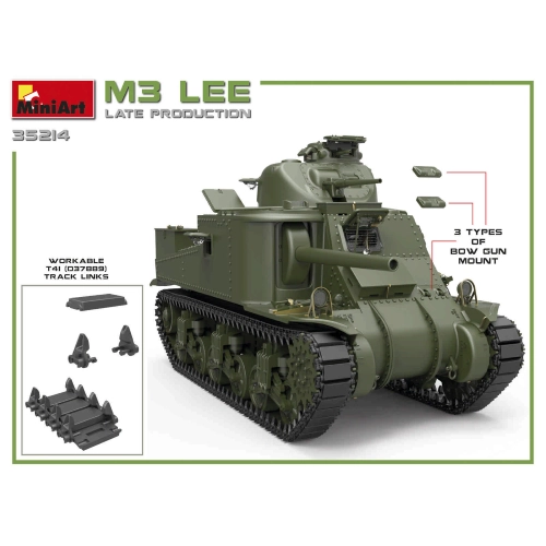M3 LEE LATE PRODUCTION KIT 1:35 Miniart Kit Mezzi Militari Modellino