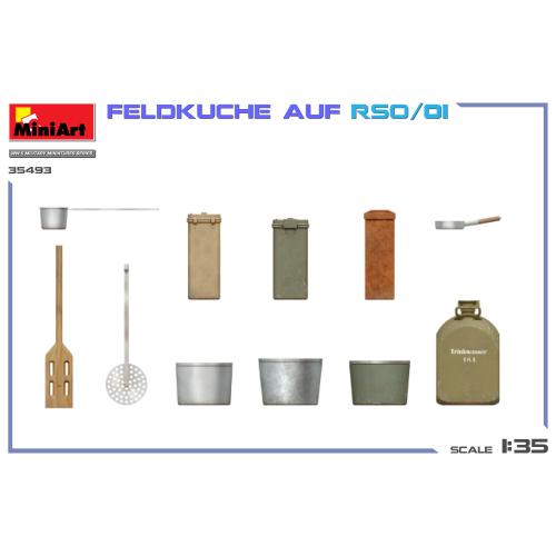 FELDKUCHE AUF RSO/01 KIT 1:35 Miniart Kit Mezzi Militari Modellino