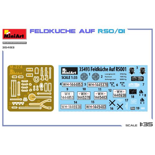 FELDKUCHE AUF RSO/01 KIT 1:35 Miniart Kit Mezzi Militari Modellino