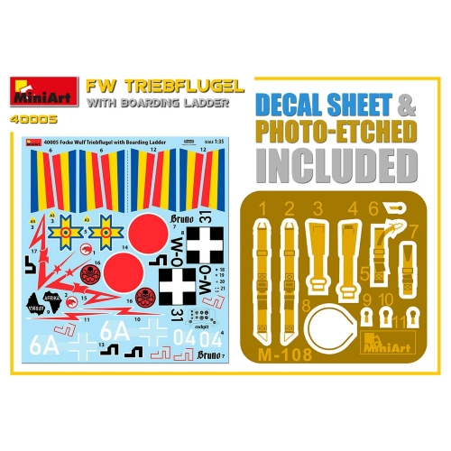 FW TRIEBFLUGEL WITH BOARDING LADDER KIT 1:35 Miniart Kit Mezzi Militari Modellino