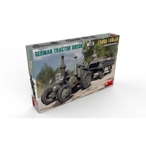 GERMAN TRACTOR D8506 WITH CARGO TRAILER KIT 1:35 Miniart Kit Mezzi Militari Modellino