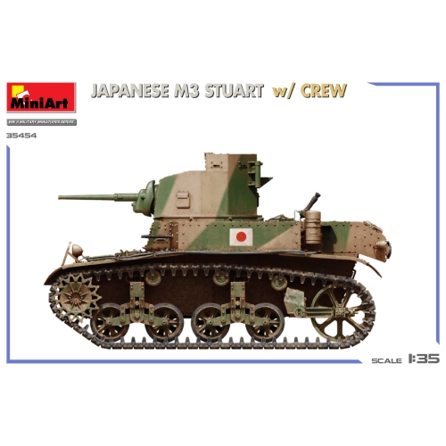 JAPANESE M3 STUART W/CREW KIT 1:35 Miniart Kit Mezzi Militari Modellino