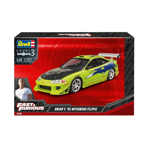 FAST & FURIOUS - BRIAN'S 1995 MITSUBISHI ECLIPSE KIT 1:25 Revell Kit Auto Modellino