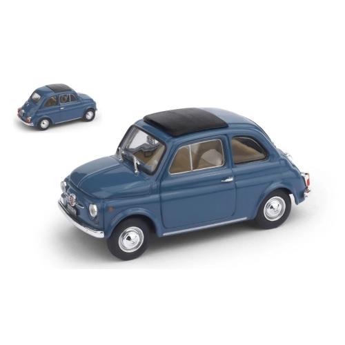 FIAT 500 F 1965-72 CHIUSA BLU MEDIO 1:43 Brumm Auto Stradali Modellino