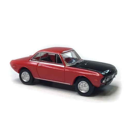 LANCIA FULVIA COUPE 1970 RED/BLACK 1:87 Brekina Auto Stradali Modellino