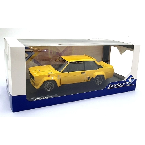 FIAT 131 ABARTH 1980 YELLOW 1:18 Solido Auto Stradali Modellino