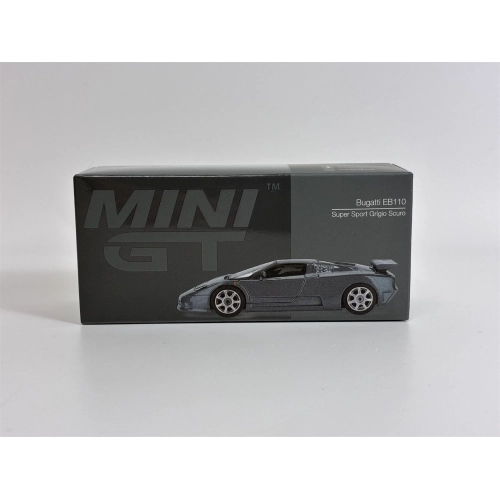 BUGATTI EB110 SUPER SPORT 1995 GRIGIO SCURO 1:64 Mini GT Auto Stradali Modellino
