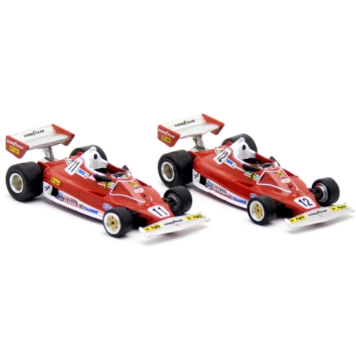 FIAT 691 T RENNTRANSPORT FERRARI 1977 + 2 FERRARI 312 T2 F1 + 6 FIGURES 1:87 Brekina Auto Stradali Modellino