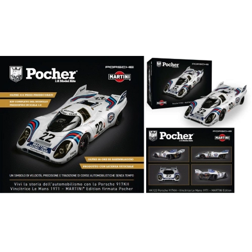 PORSCHE 917K N.22 WINNER 24H LE MANS 1971 MARKO-VAN LENNEP KIT 1:8 Pocher Auto Competizione Modellino