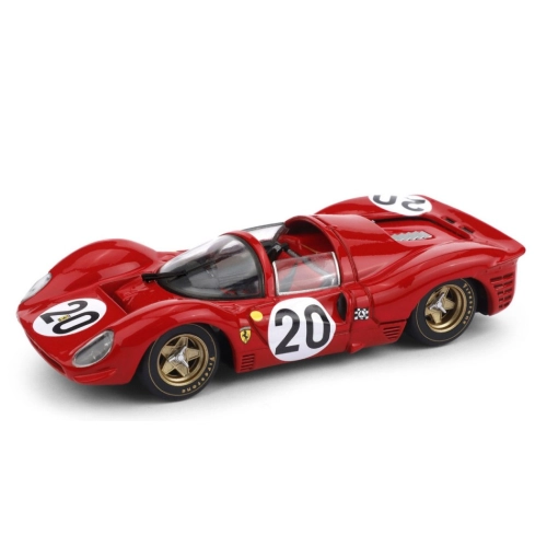 FERRARI 330 P 4 SPYDER N.20 24 H LE MANS 1967 AMON-VACCARELLA 1:43 Brumm Auto Competizione Modellino