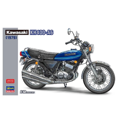 KAWASAKI KH400-A6 KIT 1:12 Hasegawa Kit Moto Modellino