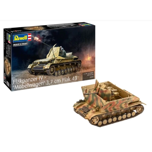 FLAKPANZER IV "MOBELWAGEN" 3,7 CM FLAK 43 KIT 1:72 Revell Kit Mezzi Militari Modellino