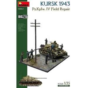 KURSK 1943 PZ.KPFW. IV FIELD REPAIR BIG SET KIT 1:35 Miniart Kit Mezzi Militari Modellino