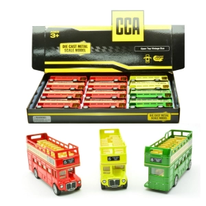 BRITISH VINTAGE BUS CM 12,5 (1 Modellino) Kinsmart Modellismo Giocattolo Modellino