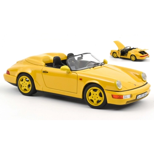 PORSCHE 911 SPEEDSTER 1993 SPEED YELLOW 1:18 Norev Auto Stradali Modellino