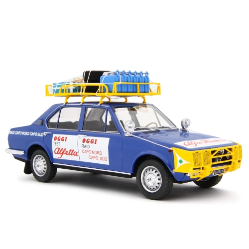 ALFA ROMEO ALFETTA 1.8 RAID CAPO NORD CAPO SUD 1973 1:18 Laudo Racing Auto Competizione Modellino