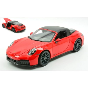 PORSCHE 911 (992.2) TARGA 4 GTS HYBRID 2025 RED 1:18 Maisto Auto Stradali Modellino