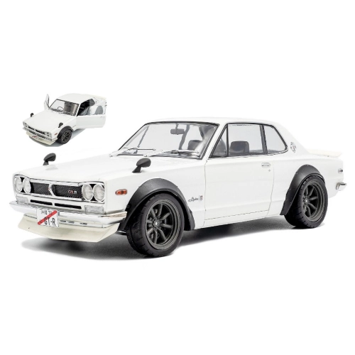 NISSAN SKYLINE (C10) HAKOSUKA SOLIDO WORKS 1970 PEARL WHITE 1:18 Solido Auto Stradali Modellino