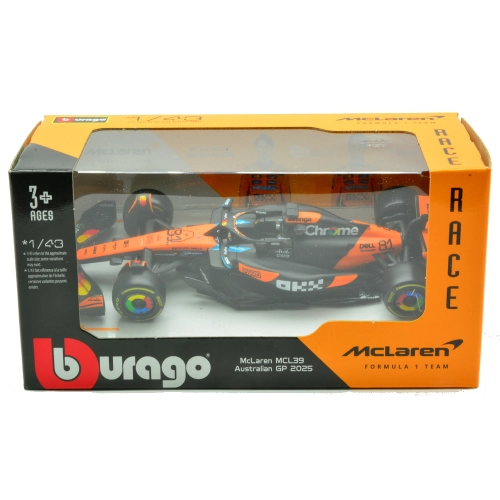 MCLAREN MCL39 N.81 2025 OSCAR PIASTRI 1:43 Burago Formula 1 Modellino