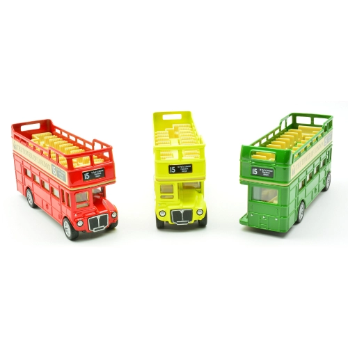 BRITISH VINTAGE BUS CM 12,5 (1 Modellino) Kinsmart Modellismo Giocattolo Modellino