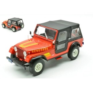JEEP CJ-7 RENEGADE 1980 RED 1:24 Whitebox Auto Stradali Modellino