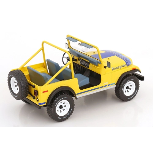 JEEP CJ-7 RENEGADE 1980 LIGHT YELLOW/DECALS 1:18 ModelCarGroup Auto Stradali Modellino