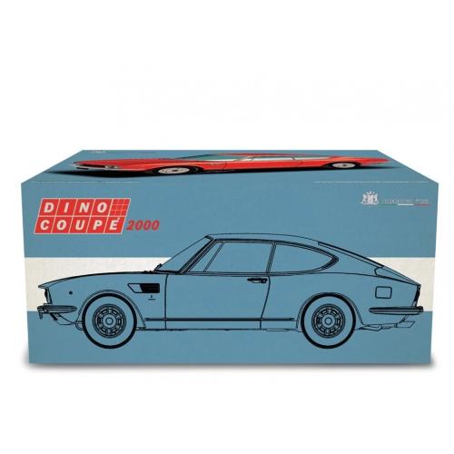 FIAT DINO COUPE 2000 1967 YELLOW 1:18 Laudo Racing Auto Stradali Modellino
