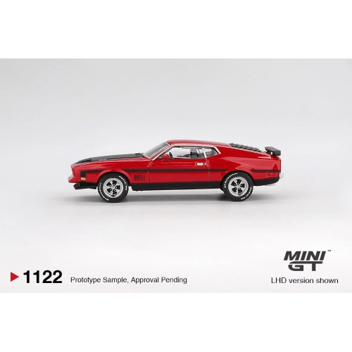 FORD MUSTANG MACH 1 1971 RACE RED 1:64 Mini GT Auto Stradali Modellino