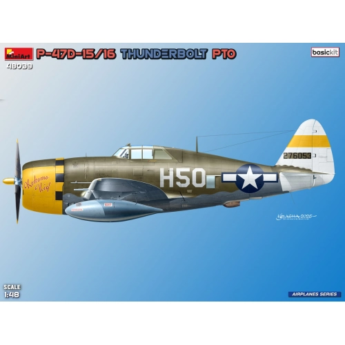 P-47D-15/16 THUNDERBOLT PTO BASIC KIT 1:48 Miniart Kit Aerei Modellino