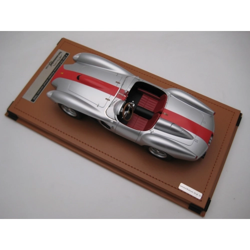 FERRARI 250 TR PONTOON-FENDER STREET VERSION 1958 METALLIC SILVER/RED 1:18 Tecnomodel Auto Stradali Modellino
