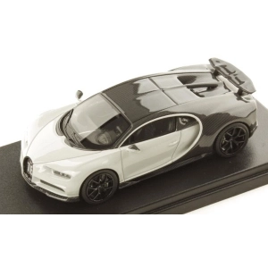 BUGATTI CHIRON SPORT GREY CARBON/RAFALE METALLIC SILVER 1:43 Looksmart Auto Stradali Modellino