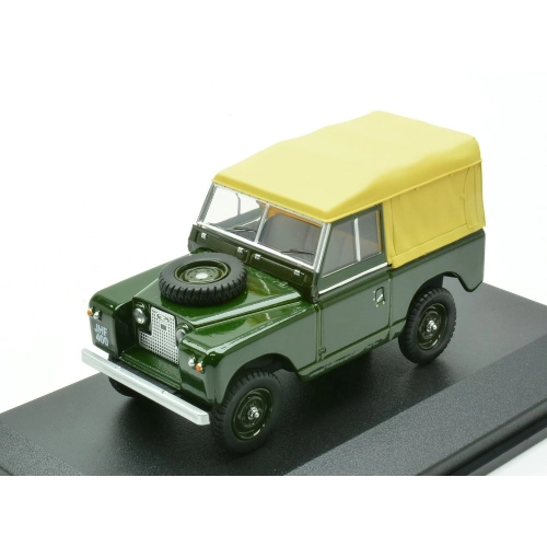 LAND ROVER SERIES II SWB SOFT TOP CANVAS GREEN 1:43 Oxford Forze dell'Ordine Modellino
