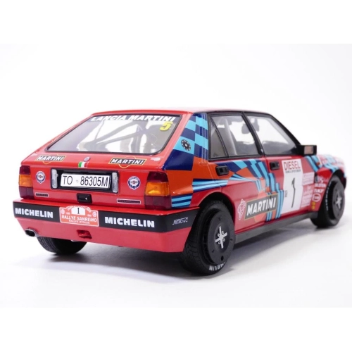 LANCIA DELTA HF INTEGRALE N.1 RALLY SAN REMO 1989 BIASION-SIVIERO 1:18 Solido Auto Rally Modellino