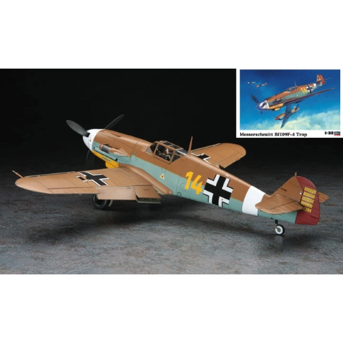 MESSERSCHMITT BF 109F-4 TROP HA08881 KIT 1:32 Hasegawa Kit Aerei Modellino