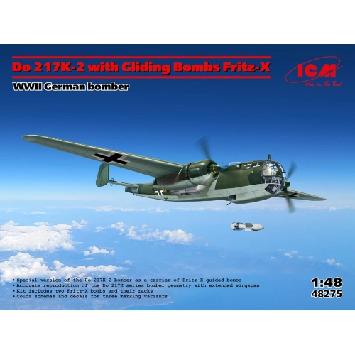 DO 217K-2 WWII GERMAN BOMBER KIT 1:48 ICM Kit Aerei Modellino