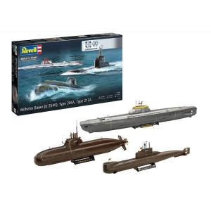 SOTTOMARINI WILHELM BAUER (U-2540), TYPE 206A, TYPE 212A KIT 1:144 Revell Kit Navi Modellino