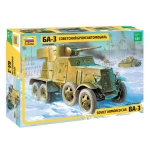 BA-3 SOVIET ARMY CAR KIT 1:35 Zvezda Kit Mezzi Militari Modellino