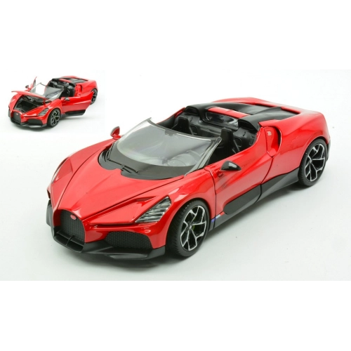 BUGATTI W16 MISTRAL 2023 RED 1:24 Welly Auto Stradali Modellino